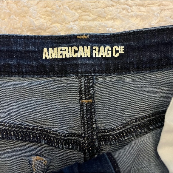 American Rag Distressed Mini Jean Skirt - Picture 3 of 9